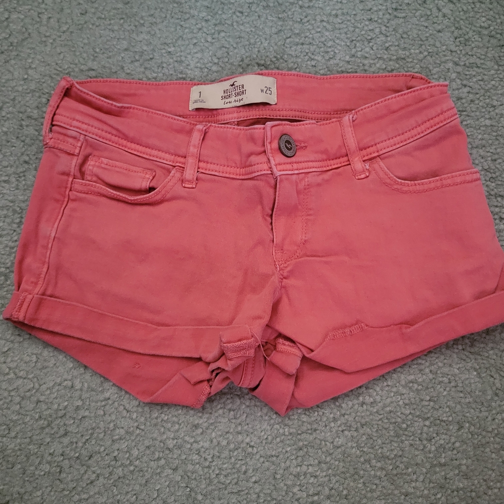 Hollister Coral Jean Shorts